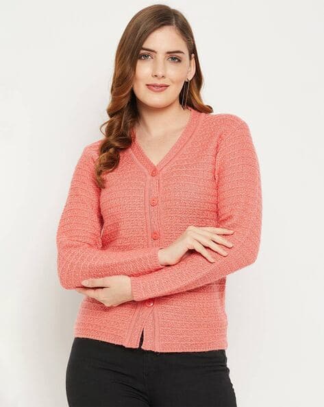 Buy Pink Sweaters Cardigans for Women by Zigo Online