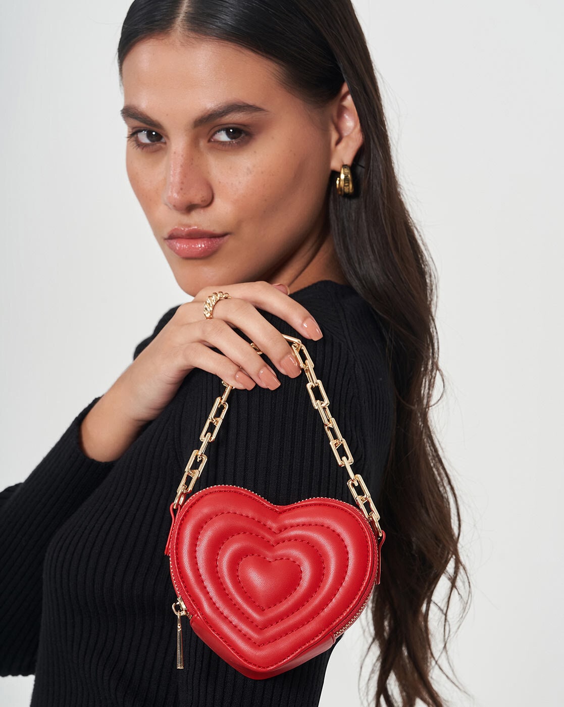 Orders Red heart shaped purse handbag