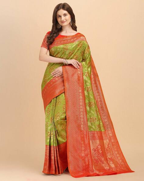 Buy Green Sarees for Women by Miss Beelee Online