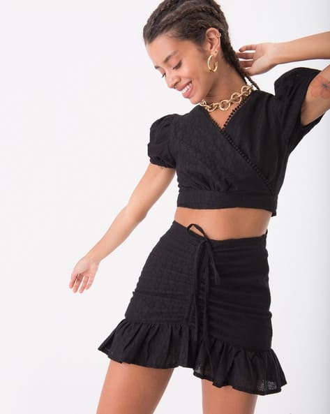 SAM Schiffli Embroidered A-Line Skirt