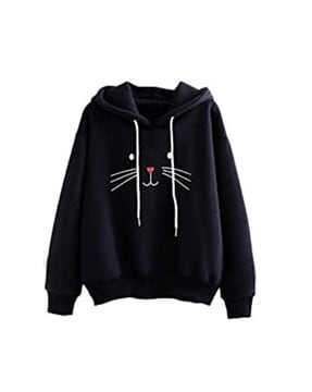 Buy Black Sweatshirt Hoodies for Women by JS CLOTHING Online