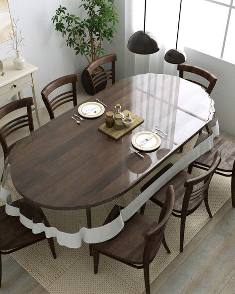 Oval dining table cover 6 seater sale