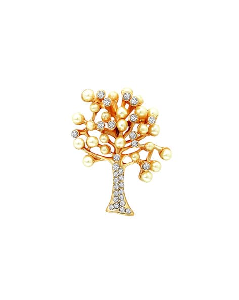 MAHI Tree Stone-Studded Brooch Pin