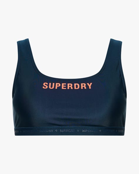 SUPERDRY Code Brand Print Crop Top