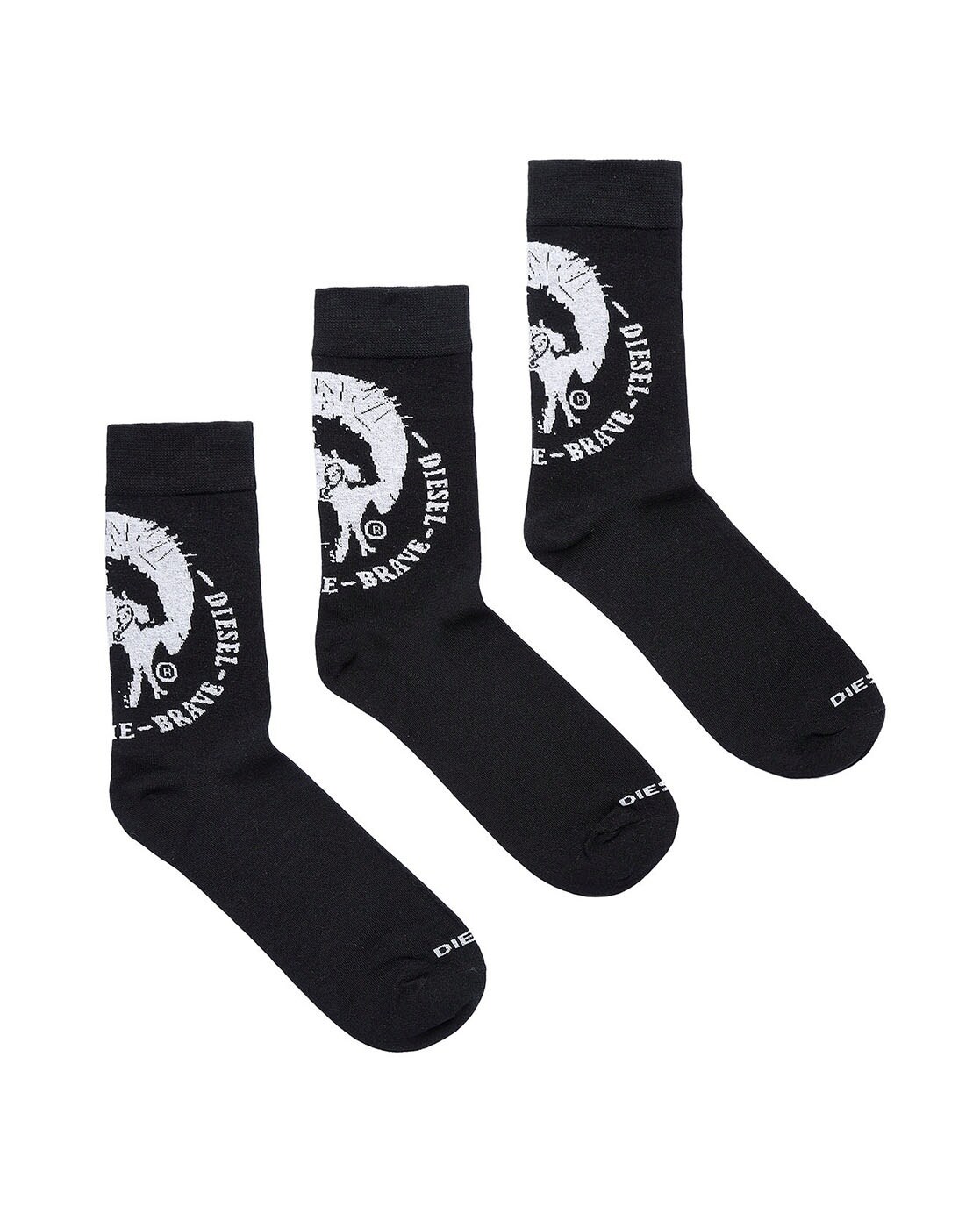 BOSS - Regular-length socks in stretch fabric with monogram pattern