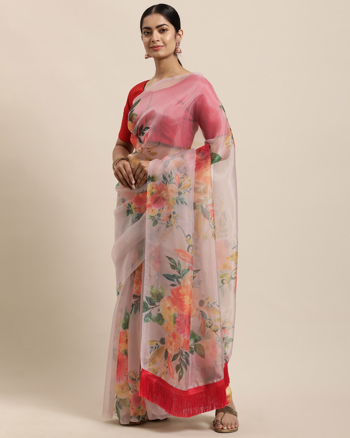 Buy Multicoloured Sarees for Women by Blissta Online | Ajio.com