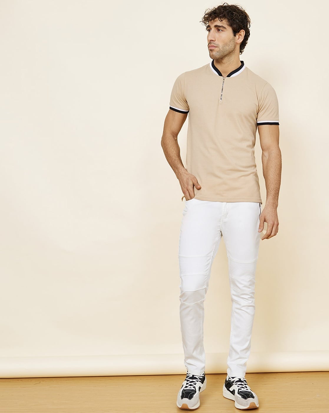 Buy Beige Tshirts for Men by Styli Online