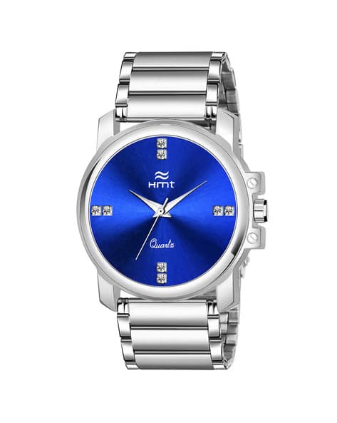 Hamt HT-GR816-BLU-CH Analogue Watch with Stainless Steel Strap