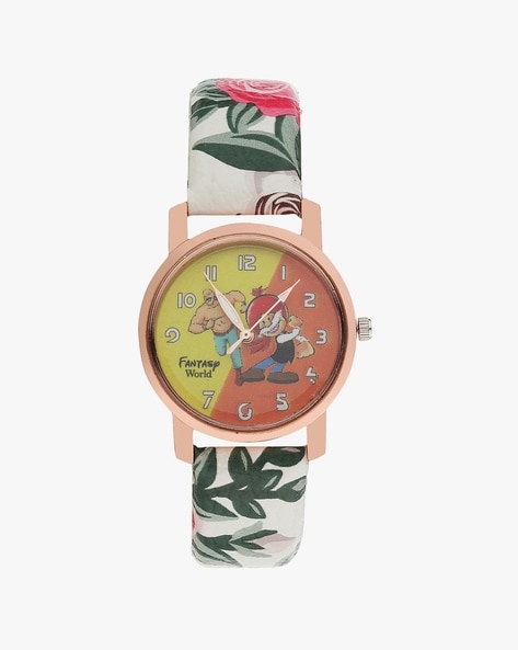 Fastrack Animal Print Quartz Analog with Date Bicolour Dial Leather Strap  Watch for Girls