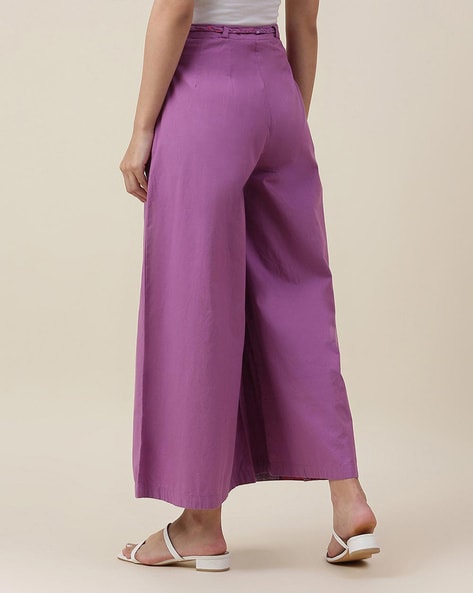Purple Printed Pants