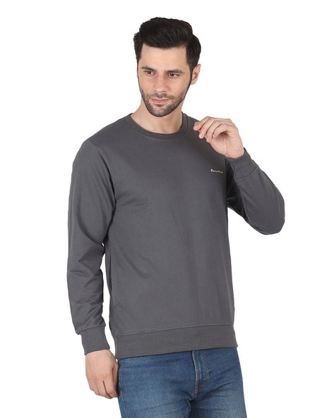 Mens fleece cheap crew neck