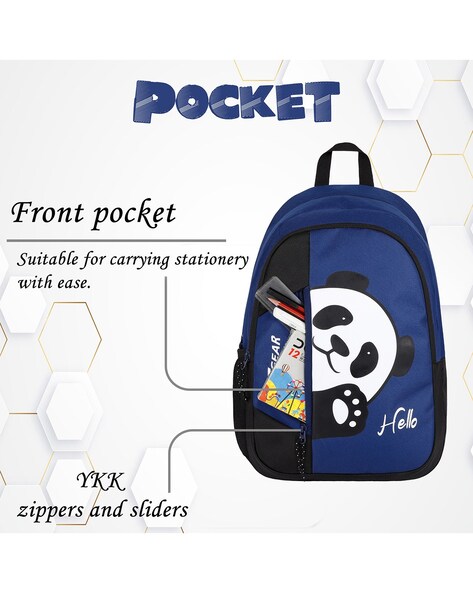 Panda Kids Backpack Navy