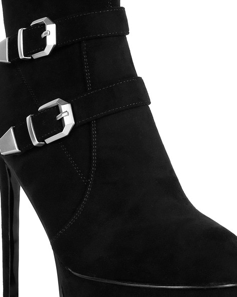 Platform stiletto hotsell ankle boots