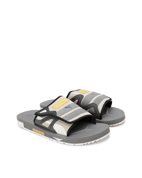 Panelled Open Toe Slides