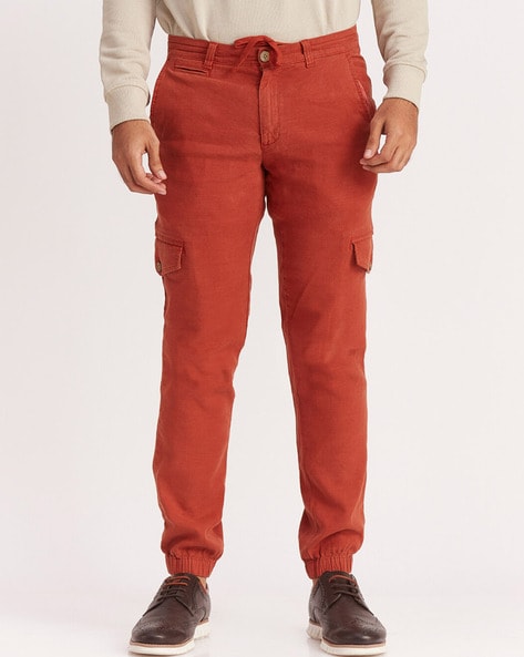 Buy Orange Trousers  Pants for Men by BREAKBOUNCE Online  Ajiocom