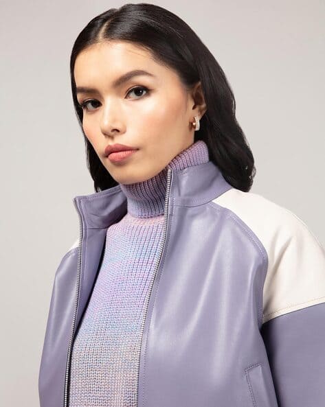 Colourblock Zip-Front Jacket