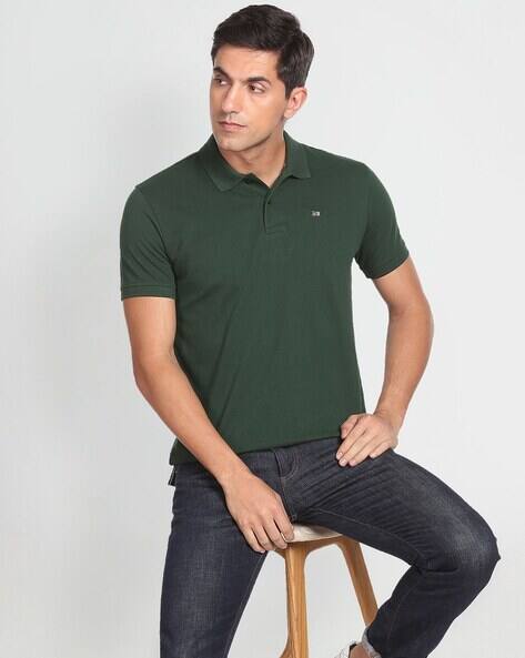 Arrow Sports Regular Fit Polo T-Shirt with Ribbed Hems