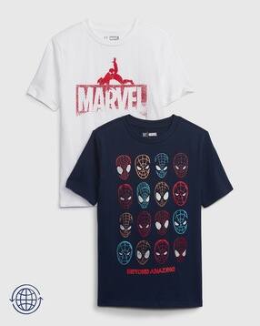 gap kids Pack of 2 Spiderman Print Organic Cotton Crew-Neck T-Shirts-picture-25