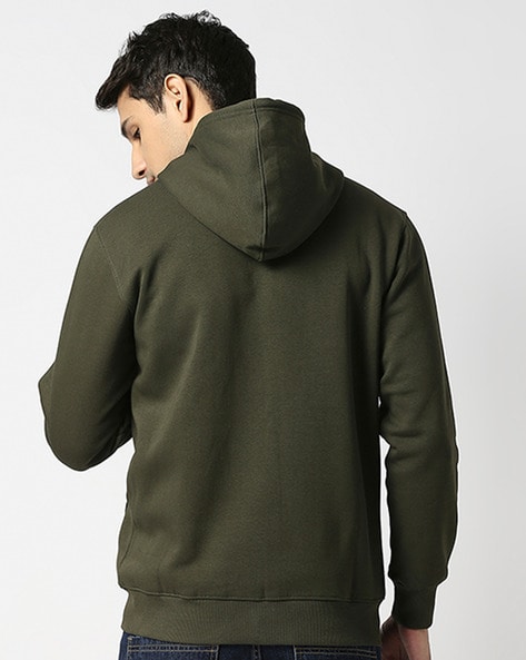 Winter Wear Olive Green Zipper Hoodie Sweatshirt For Men at Rs 1499, Mumbai