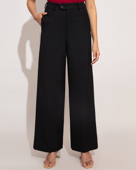 Allen Solly Trousers and Pants  Buy Allen Solly Black Trousers Online   Nykaa Fashion
