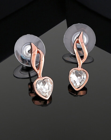 Gold plated hot sale heart earrings