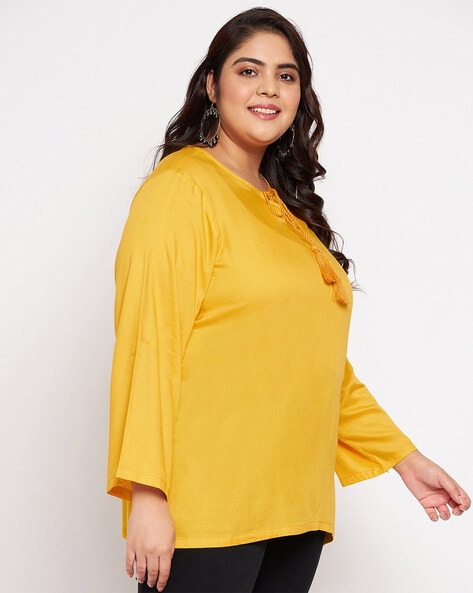 Yellow plus deals size tops