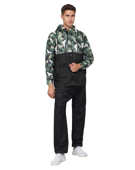 Camouflage hot sale raincoat mens