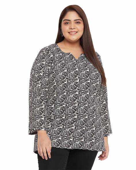 V-Neck Plus-Size Tops for Women