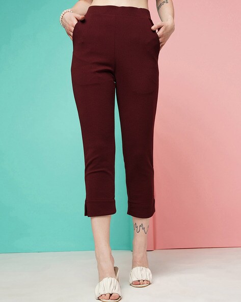 Buy Teal Trousers & Pants for Women by SELVIA Online