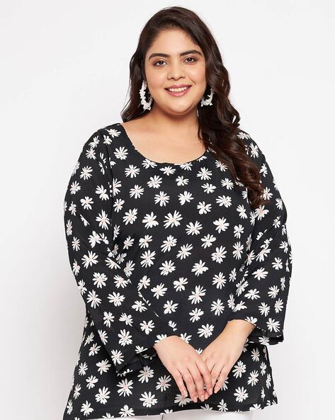 Plus size hotsell floral print tops