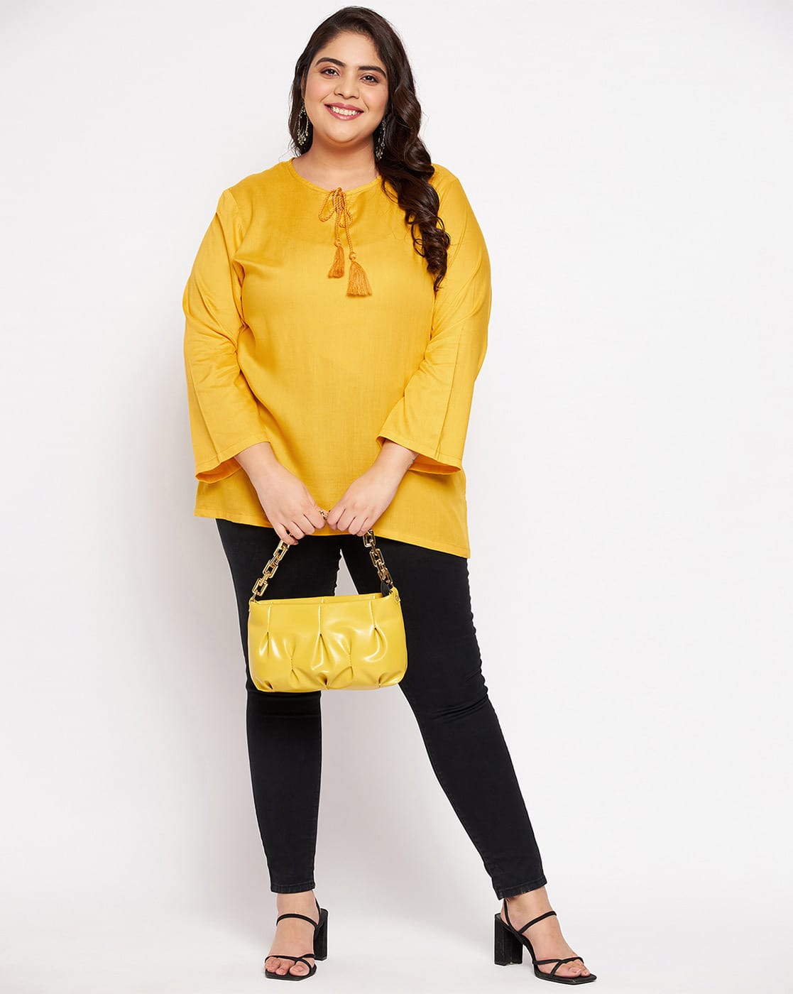 Buy Yellow Tops for Women by VINAAN Online | Ajio.com