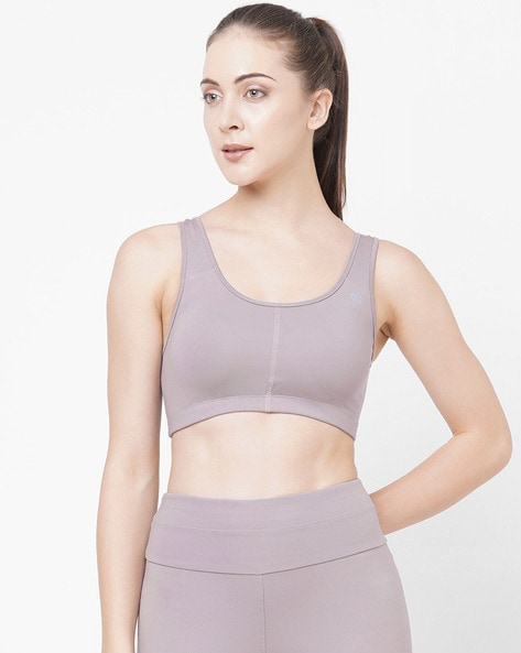 Logo Print Non-Wired Sports Bra