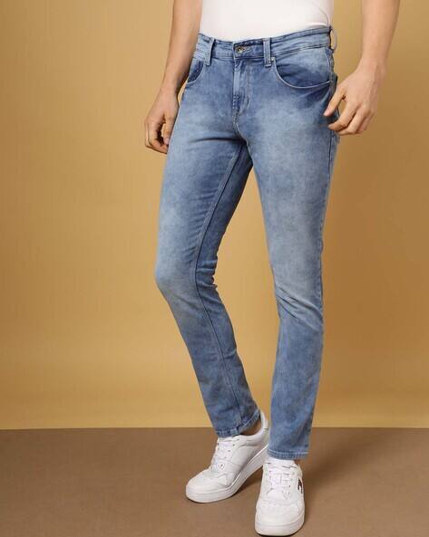 SPYKAR Men Heavily Washed Low-Rise Skinny Fit Narrow Leg Jeans