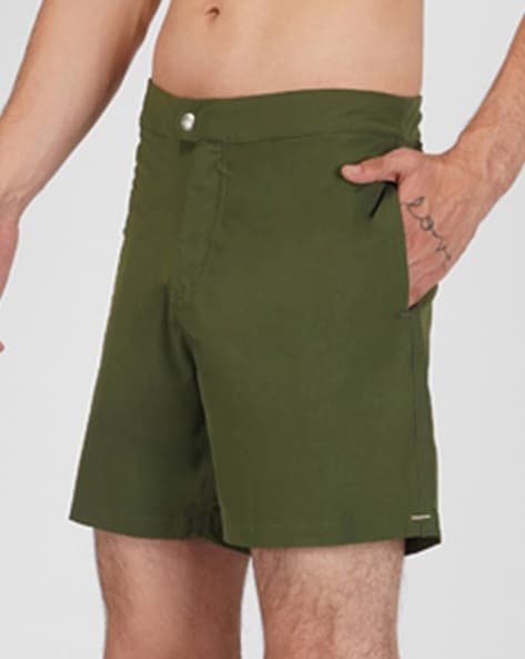 Olive green cheap swim shorts