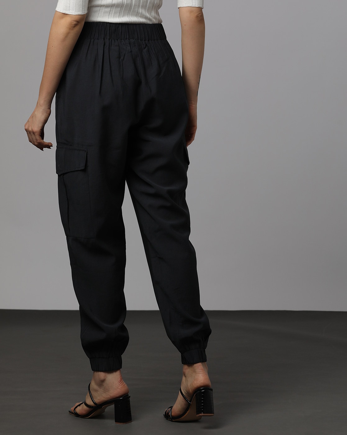 Women High-Rise Relaxed Trousers