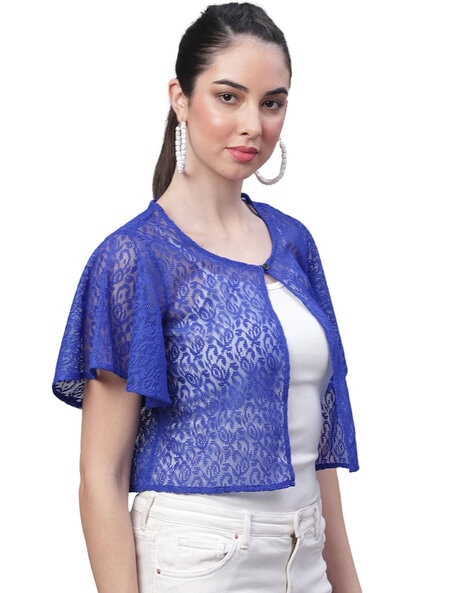 Blue hot sale net shrug