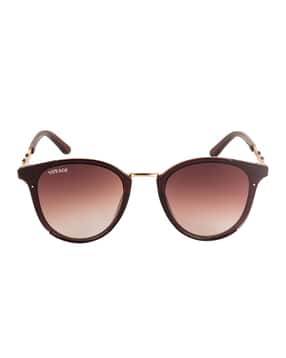 Plastic Frame Oval Shaped Sunglasses