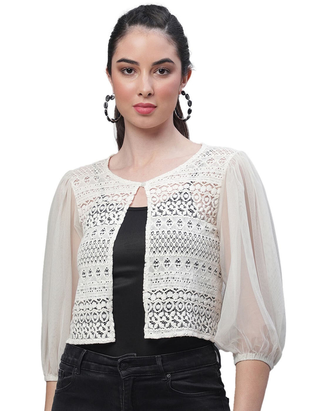 PATRORNA Women's Long Sleeve White Cardign Bolero Open Shrug in White (Size  S, 9PA001WHS) : Amazon.in: Fashion