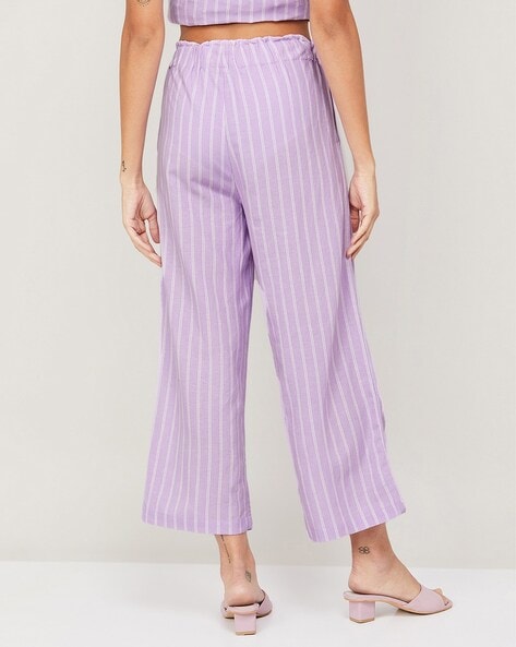 Purple on sale striped pants