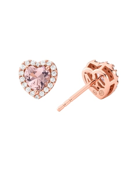 NWT Michael Kors Women's Heart Shaped Stud Earrings Crystal Accents  MKJX7793040 | eBay