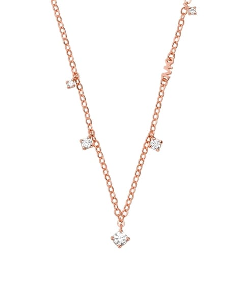 Modern Luxe Rose Gold Tone Pink Crystal 36