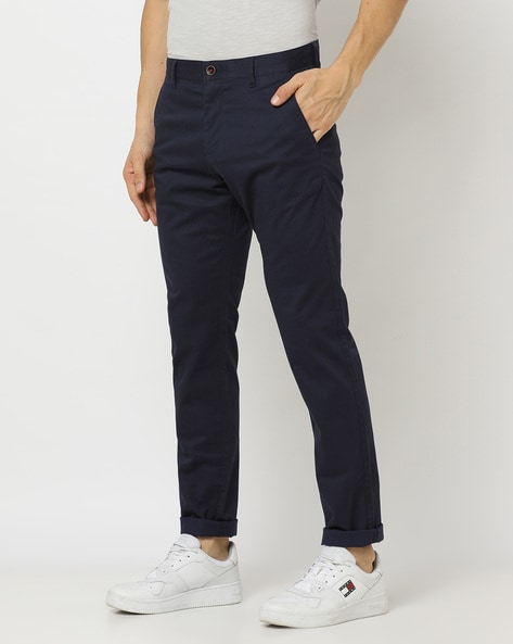 Buy Light Blue Trousers & Pants for Men by NETPLAY Online