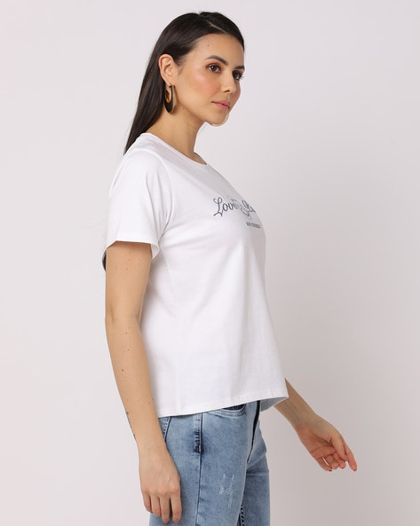 Womens Roots Embroidery T-shirt