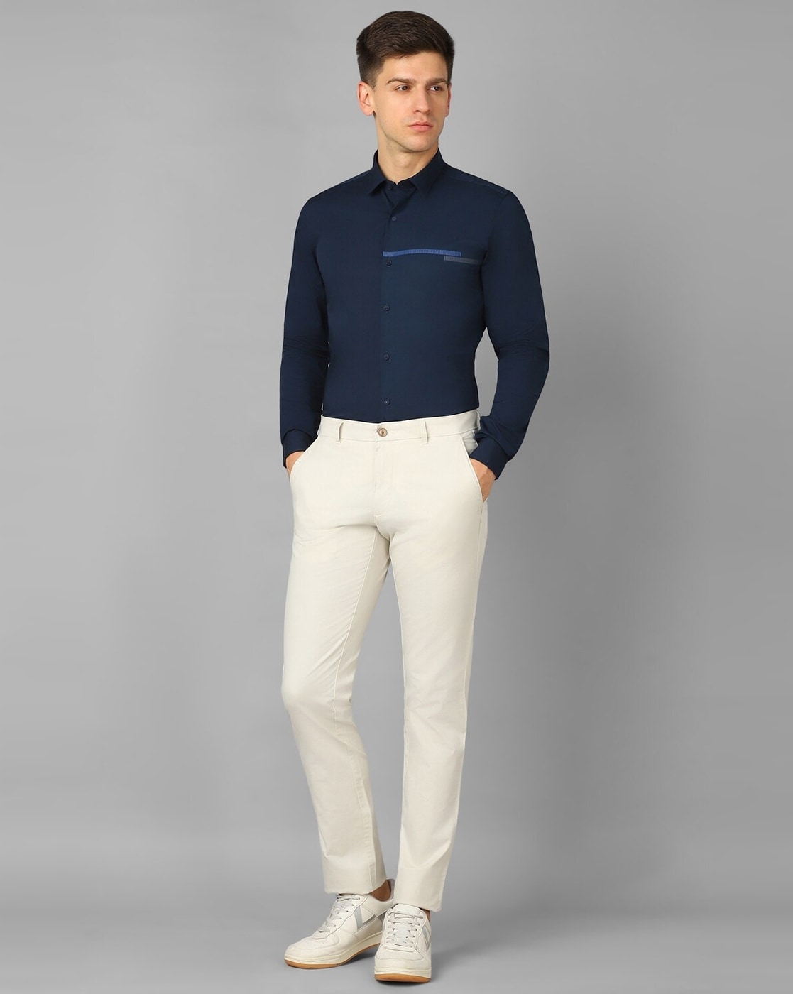 Buy Grey Trousers & Pants for Men by LOUIS PHILIPPE Online | Ajio.com