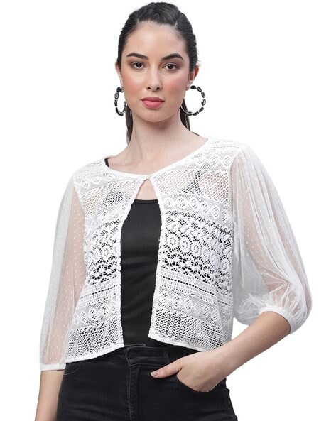 Buy White Shrugs Jackets for Women by A AND K Online Ajio