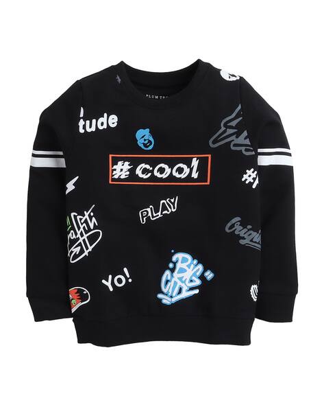 Buy Black Sweatshirts Hoodie for Boys by HOPSCOTCH Online