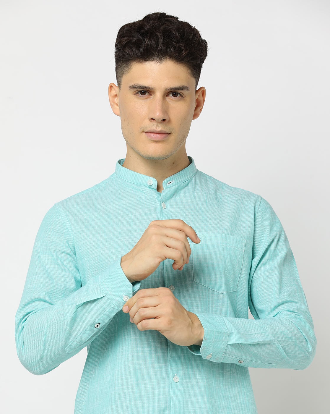 Buy Aqua Blue Shirts for Men by NETPLAY Online