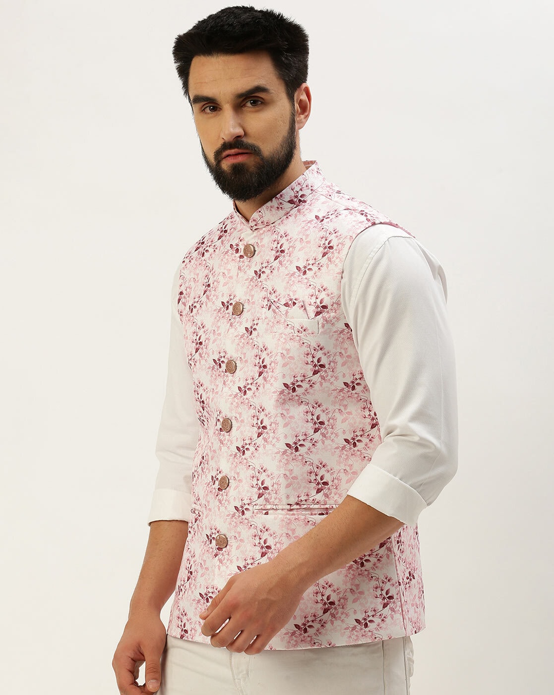 Buy Classic Printed Nehru Jacket by MAYANK MODI at Ogaan Online Shopping  Site