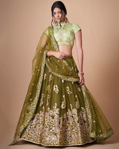 Buy Green Lehenga Choli Sets for Women by Fabpixel Online