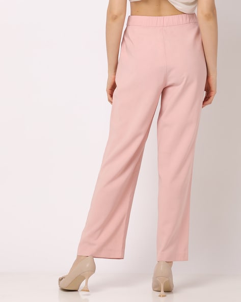 Topshop Mom High Waisted Tapered Leg Pants Blush Pink Corduroy Trousers |  eBay